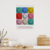 達成やる気を起こさせるレトロ野球ポップ・アートの芸術 ポスター (キッチン)