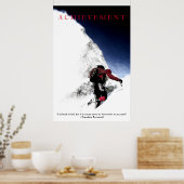 達成やる気を起こさせる引用文登山トップ ポスター (キッチン)