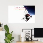 達成やる気を起こさせる引用文登山トップ ポスター (ホームオフィス)