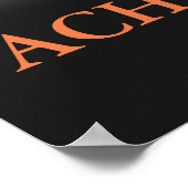 達成やる気を起こさせる白黒飼育馬 ポスター (角)