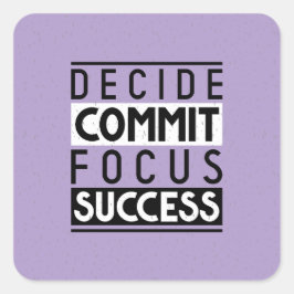 達成やる気を起こさせる者引用文デザイン スクエアシール