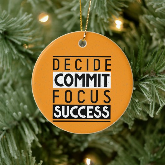 達成やる気を起こさせる者引用文デザイン セラミックオーナメント (ツリー)