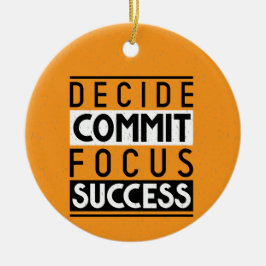 達成やる気を起こさせる者引用文デザイン セラミックオーナメント