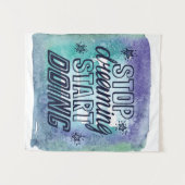 達成やる気を起こさせる者引用文デザイン タペストリー (正面(横))