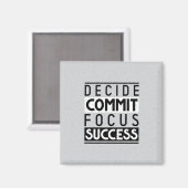 達成やる気を起こさせる者引用文デザイン マグネット (正面/裏面)