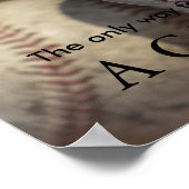 達成やる気を起こさせる野球 ポスター (角)