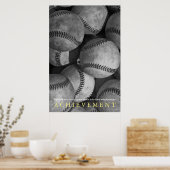 達成やる気を起こさせる野球 ポスター (キッチン)