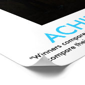 達成ポやる気を起こさせるスター ポスター (角)