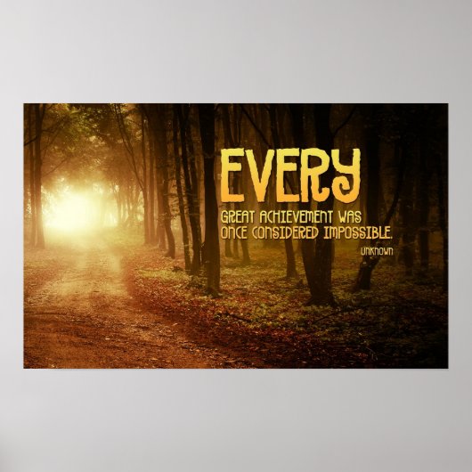 達成ポ素晴らしスタ感動的プリント ポスター (正面)