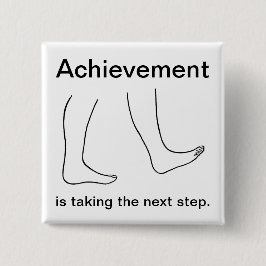 達成度は次のステップに進むボタン 缶バッジ