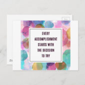 達成感動的引用文 ポストカード (正面/裏面)