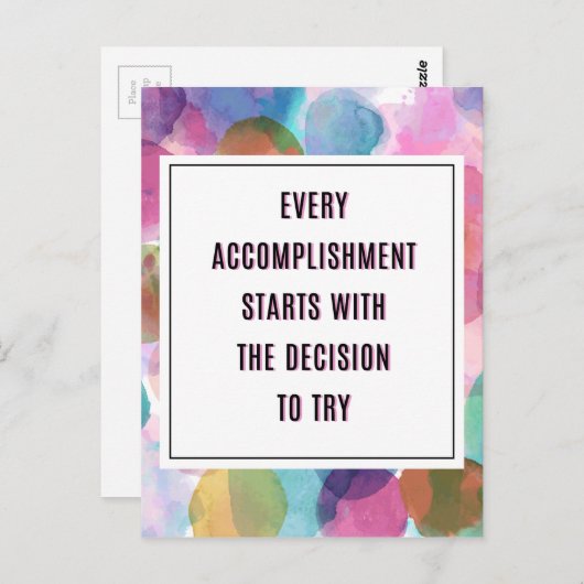 達成感動的引用文 ポストカード (正面/裏面)