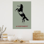 達成感動的馬のポップ・アートの技 ポスター (キッチン)