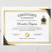 達成感謝証明書 (正面/裏面)