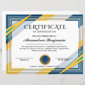 達成感謝証明書 (正面/裏面)