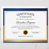 達成感謝証明書 (正面/裏面)