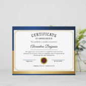 達成感謝証明書 (スタンド正面)