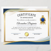 達成感謝証明書 (正面/裏面)