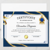 達成感謝証明書 (正面/裏面)