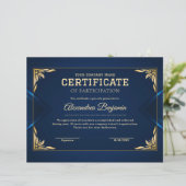 達成感謝証明書 (スタンド正面)