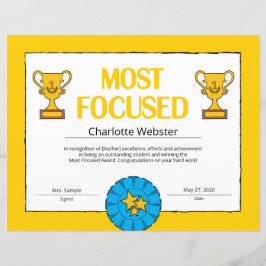 達成証明書の最も焦点を当てたPDF