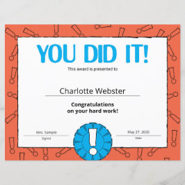 達成証明書PDFを受賞