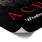 達成黒赤やる気を起こさせると白獅子 ポスター (角)