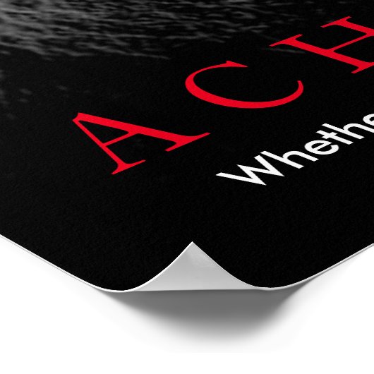 達成黒赤やる気を起こさせると白獅子 ポスター (角)