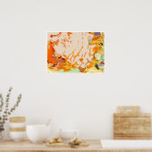 達磨が川を渡るポスターアート ポスター (キッチン)