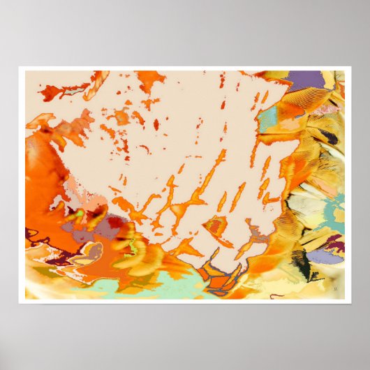 達磨が川を渡るポスターアート ポスター (正面)