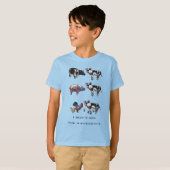 違いが見えないんだ、農場の動物たち Tシャツ (正面フル)
