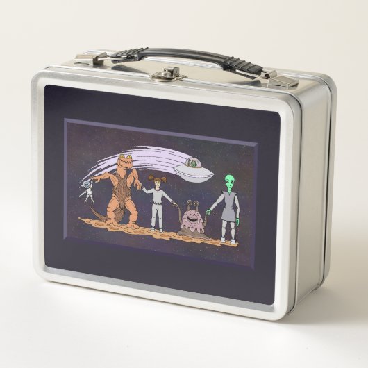 違いにかかわらず友達 メタルランチボックス (正面)