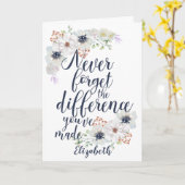 違いの忘れないフローラ カード (黄色い花)