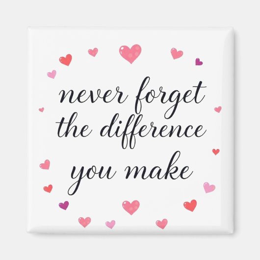 違いは絶対に忘れない、感謝の等級 マグネット (正面)