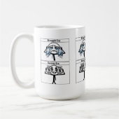 違いや闘争についての面白いデザインのTシャツ コーヒーマグカップ (左)