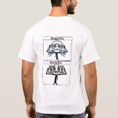 違いや闘争についての面白いデザインのTシャツ Tシャツ (裏面)