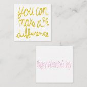 違いをバレンタインに ノートカード (正面/裏面)