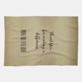 違いを作ってくれてありがとう キッチンタオル (横)