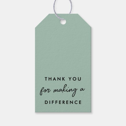 違いを作ってくれてありがとう ギフトタグ (正面)