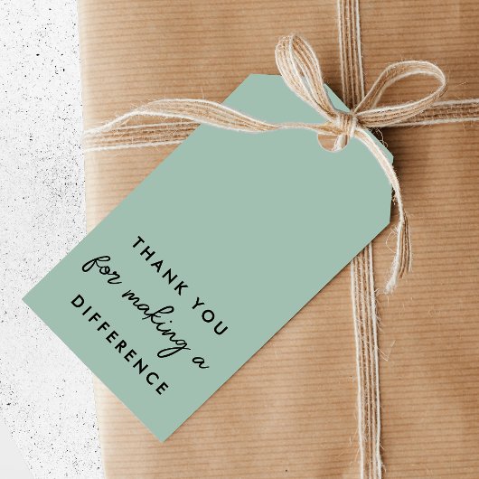 違いを作ってくれてありがとう ギフトタグ