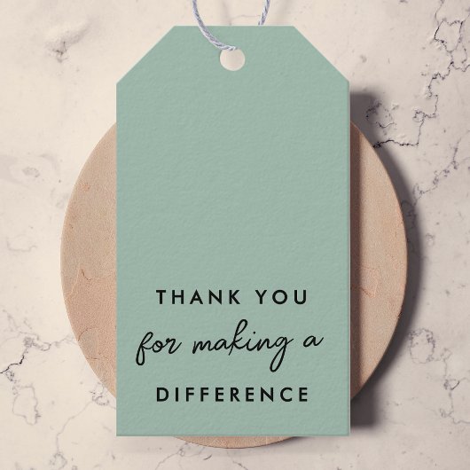 違いを作ってくれてありがとう ギフトタグ