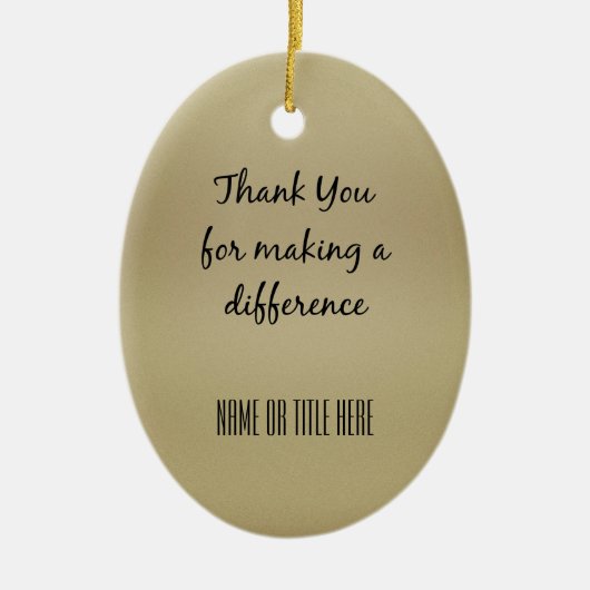 違いを作ってくれてありがとう セラミックオーナメント (正面)