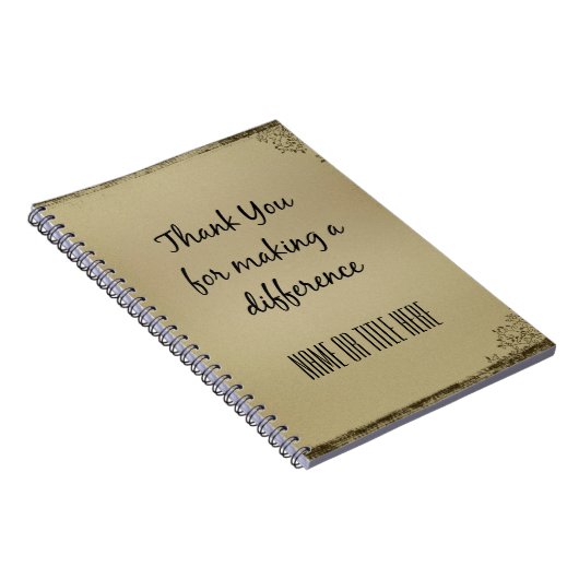 違いを作ってくれてありがとう ノートブック (右側)