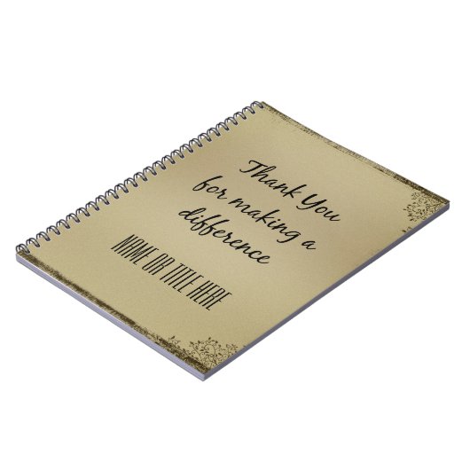 違いを作ってくれてありがとう ノートブック (左側)