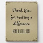 違いを作ってくれてありがとう フォトプラーク (正面)