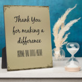 違いを作ってくれてありがとう フォトプラーク (側面)