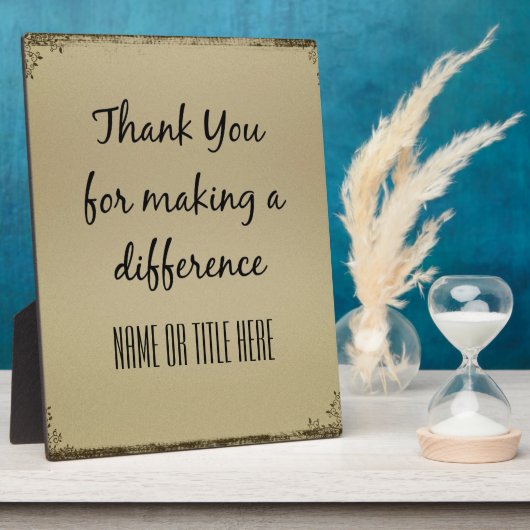 違いを作ってくれてありがとう フォトプラーク (側面)