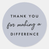 違いを作ってくれてありがとう ラウンドシール (正面)