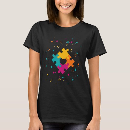 違いを受け入れて 自閉症啓発デーTシャツ Tシャツ (正面)