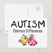 違いを受け入れる（ひよこ2個） ポストカード (正面/裏面)